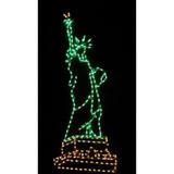 Lori's Lighted D'Lites Statue of Liberty Patriotic Holiday Lighted Display Metal in Green/Yellow | 82 H x 30 W x 0.25 D in | Wayfair 904-SOL
