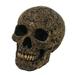 The Holiday Aisle® Saturn Carved Skull Resin Home Décor Sculpture Resin in Black/Yellow | 7 H x 5.25 W x 5 D in | Wayfair