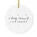The Holiday Aisle® Personalized in Loving Memory Holiday Shaped Ornament Ceramic/Porcelain in Black/White | 2.75 H x 2.75 W x 0.1 D in | Wayfair