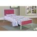 Red Barrel Studio® Bethsabee Tufted Low Profile Platform Bed Upholstered/Metal/Faux leather in Pink | 40.5 H x 60 W x 79 D in | Wayfair