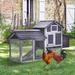 Tucker Murphy Pet™ Diego Enclosed Outdoor Backyard Chicken Coop w/ Chicken Run & Nesting Box in Brown | 34.25 H x 59.25 W x 21.25 D in | Wayfair