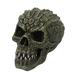 World Menagerie Ridgeside Gatorhead Skull Resin Home Decor Sculpture Resin in Black/Green | 7 H x 4.75 W x 5 D in | Wayfair