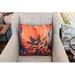 Pillow Decor Poppy Indoor/Outdoor Throw Pillow Polyester/Polyfill blend in Orange | 20 H x 20 W x 6 D in | Wayfair SH1-0004-01-20