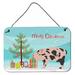 The Holiday Aisle® Gloucester Old Spot Pig Christmas Hanging Prints Decorative Accent Metal | 8 H x 12 W x 0.03 D in | Wayfair