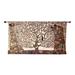 Bungalow Rose Cotton Klimt Tree of Life Whole Wall Hanging Cotton in Brown/White | 32 H x 54 W in | Wayfair FCCB228E609D46898AEF7B993696692C