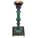 Astoria Grand Patina Small Brass Candlestick Brass in Green/Yellow | 7 H x 2 W x 2 D in | Wayfair DEED82CF48764114A6B3D81928543DE1