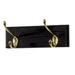 Wooden Mallet Wall Mounted Coat Rack Wood/Metal in Black/Yellow | 3.5 H x 12 W x 4.5 D in | Wayfair HCR-2BBK