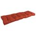 Latitude Run® Spun-Polyester Indoor/Outdoor Seat Cushion Polyester in Red/Brown | 5 H x 60 W x 19 D in | Wayfair 8CEBAD95001346CC8993570540BADB46
