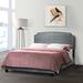 Mercer41 Lemelin Queen Upholstered Low Profile Standard Bed Velvet, Solid Wood in Gray | 48.25 H x 64 W x 84 D in | Wayfair