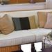 East Urban Home Las Vegas Striped Lumbar Pillow Cover Linen, Steel in Gray/Yellow/Black | 14 H x 20 W x 1 D in | Wayfair