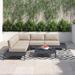 Etta Avenue™ Aleigh 4 Piece Sectional Seating Group w/ Cushions Metal in Gray | Outdoor Furniture | Wayfair C03E12750727464996E594449317A8FA