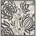 Black 79 x 0.25 in Area Rug - Winston Porter Herefordshire Floral Sand/Indoor/Outdoor Area Rug, Polypropylene | 79 W x 0.25 D in | Wayfair