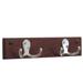 FixtureDisplays Wall Mounted Coat Rack Wood/Metal in Gray/Brown | 2.25 H x 10 W x 1.75 D in | Wayfair HSD2NMH