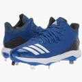 Adidas Shoes | Adidas Men's Icon Bounce Mid Metal Baseball Cleats New | Color: Blue/White | Size: 17