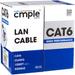 Cmple Cat6 Bulk Ethernet/LAN Cable (1000', Black) 1023-N