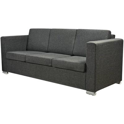 3-Sitzer Sofa Stoff Dunkelgrau vidaXL257226