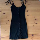 Brandy Melville Dresses | Brandy Melville Black Ribbed Cotton Dress | Color: Black | Size: One Size S