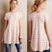 Anthropologie Tops | Anthropology Puella Stripe Tunic Blouse | Color: Orange/White | Size: S