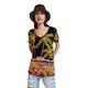 Desigual Damen Ts_Black Palms T-Shirt, Schwarz (Negro 2000), Small (Herstellergröße: S)