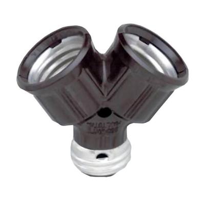 Satco 70541 - Bakelite Single To Twin Lamp Holder (Bakelite Single To Twin Lamp Holder)