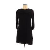 H&M Casual Dress - Shift Crew Neck 3/4 Sleeve: Black Dresses - Women's Size 8