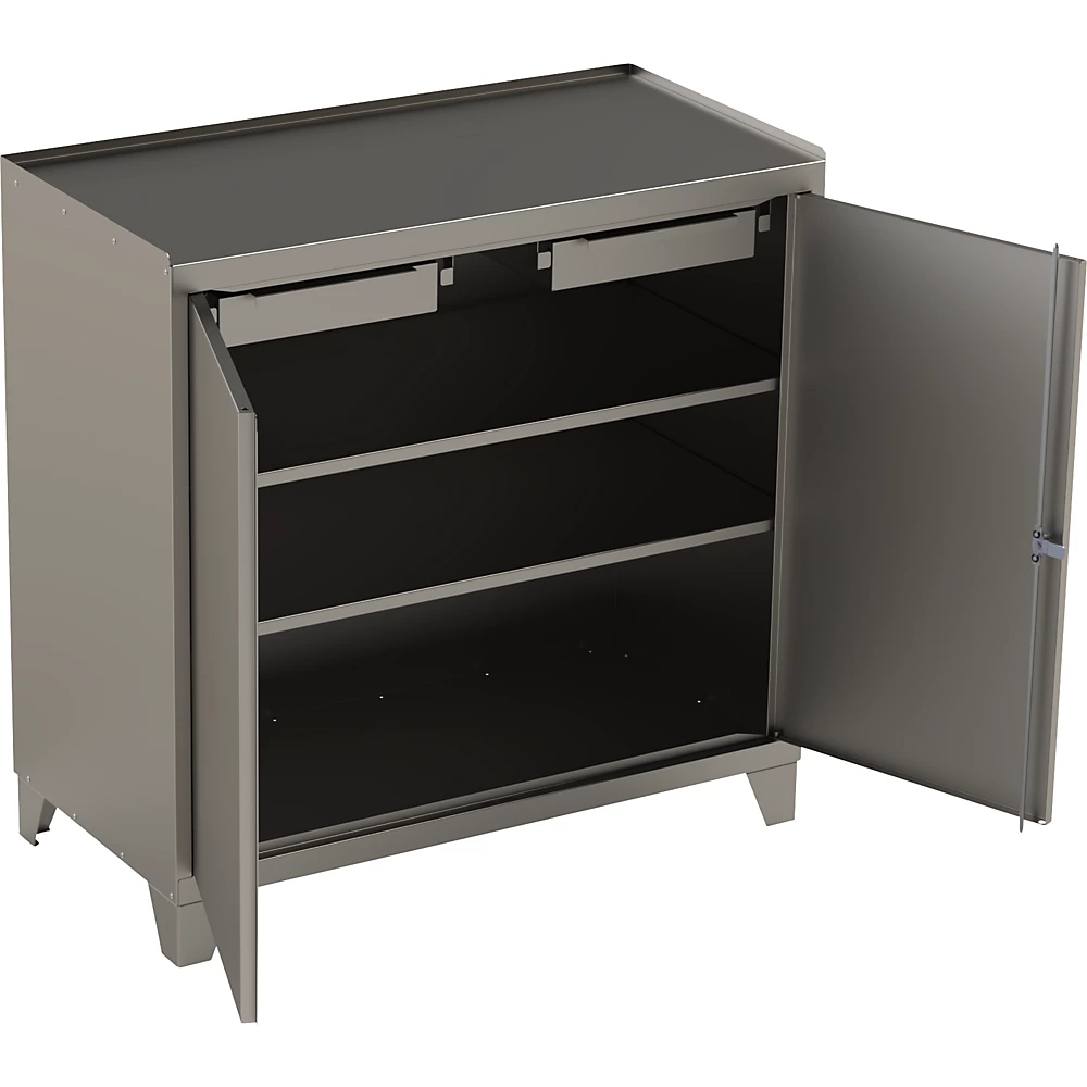 Armoire à outils en inox sur pieds à crampons - kaiserkraft