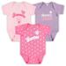 Infant Soft as a Grape Pink/Purple Milwaukee Brewers Rookie Creeper 3-Pack