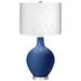 Monaco Blue Off-White Diamond Shade Ovo Table Lamp