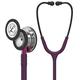 3M Littmann Classic III Stethoskop zur Überwachung, hochglanzpoliertes Bruststück, pflaumenfarbener Schlauch, pinkfarbener Schlauchanschluss und rauchfarbene Ohrbügel, 69 cm, 5960