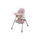 Baby High Chair Pink for Children Folding Baby High Chair for Outdoor Portable Multifunction Baby High Chair Dining Table Home with Double Tray