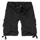 bw-online-shop Basic Vintage Men's Cargo Shorts Bermuda Shorts - Black - M