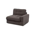 CAVADORE Sofa-Modul Faro mit Armteil rechts / Kombinierbar mit den Couch-Elementen Faro / 111 x 88 x 108 / Chenille, braun