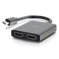 C2G 84292 Mini DisplayPort 1.2 to Dual HDMI 4K Dual Monitor MST Hub, Mini DP Multi-Stream Transport (MST) Multiple Monitor Splitter, Black