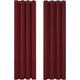 Deconovo Blackout Curtains Super Soft Bedroom Curtains Thermal Insulated Energy Saving Curtains Kids Curtains for Door 55 x 114 Inch Dark Red 1 Pair