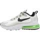 NIKE Men's Air Max 270 React Sneaker, Summit White Electric Green Vapste Grey Silver Lilac Thunder Grey, 6 UK