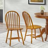 Red Barrel Studio® Tolman Solid Wood Windsor Back Side Chair Wood in Brown | 36.5 H x 19.75 W x 18.5 D in | Wayfair