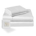 400 Thread Count Cotton Double Bed Sheets Set Off White, 100% Long Staple Cotton Bedding Set Double, Sateen Sheet Set - Fitted Sheet, Flat Sheet & 2 Pillowcases (100% Cotton Off White Bed Set Double)