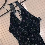 American Eagle Outfitters Pants & Jumpsuits | American Eagle Small Green Floral Romper Small | Color: Green/Purple | Size: S