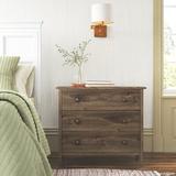 Studley 3 - Drawer Bachelor's Chest Wood in Brown Laurel Foundry Modern Farmhouse® | 29.25 H x 33.54 W x 15.74 D in | Wayfair