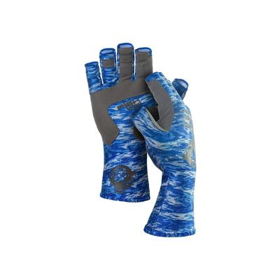 Fish Monkey Men's Guide Fingerless Gloves, Blue Wa...