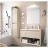 Caesaroo - Meuble de salle de bain suspendu 60 cm marron Caledonia avec un tiroir et un espace 60