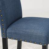 Winston Porter Carliana Dining Set Wood/Upholstered/Metal in Blue | Wayfair 8EE81B7D10374F09B045FA37B490C3EE