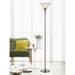 Red Barrel Studio® Sagers 70" Torchiere Floor Lamp Metal in Gray/White | 70 H x 13 W x 13 D in | Wayfair RDBL2114 34874504