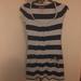 American Eagle Outfitters Dresses | America Eagle Striped Semi Fitted Adjustable Waist | Color: Blue/Gray | Size: M