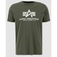 Alpha Industries Basic Reflective Print T-Shirt, vert, taille S