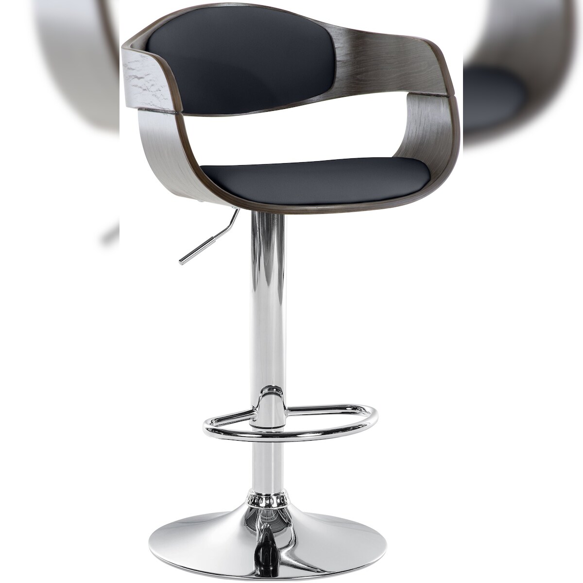 CLP Barhocker Kingston Kunstleder schwarz/grau Image