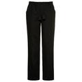 Ulla Popken Women's Plus Size Tassel Tie Elastic Waist Linen Pants Black 24 728590 10-50