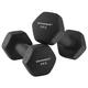 SONGMICS Set of 2 Dumbbells, 2 x 5 kg Hand Weights with Neoprene Coating, Hexagonal Dumbbells Pair, Home Workout, Fitness Training Exercise, Black SYL60BK