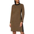 TAIFUN Womens Kleid Strick Dress, Toffee Gemustert, Small