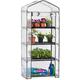 Christow Mini Greenhouse 4 Tier, Reinforced Four Shelf Growhouse, Portable Heavy Duty Garden Grow House, 5ft 2in x 2ft 2in x 1ft 6in